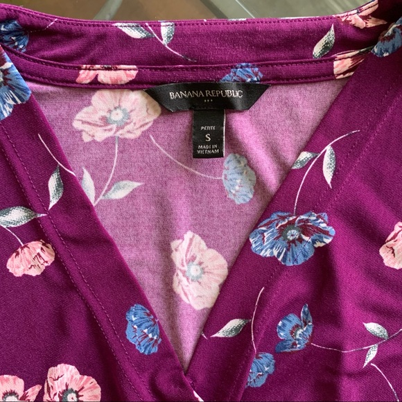 BANANA REPUBLIC FLORAL DRESS SIZE S Petite - Picture 16 of 17